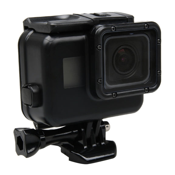 2 in 1 for GoPro HERO5 Touch Screen Back Cover + 45m Water-resistant Housing Protective Case(No Need to Disassemble Lens When Installed) with Buckle Basic Mount & Lead Screw(Black)