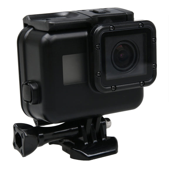 2 in 1 for GoPro HERO6 /5 Touch Screen Back Cover + 45m Water-resistant Housing Protective Case(Need to Disassemble Lens When Installed) with Buckle Basic Mount & Lead Screw(Black)
