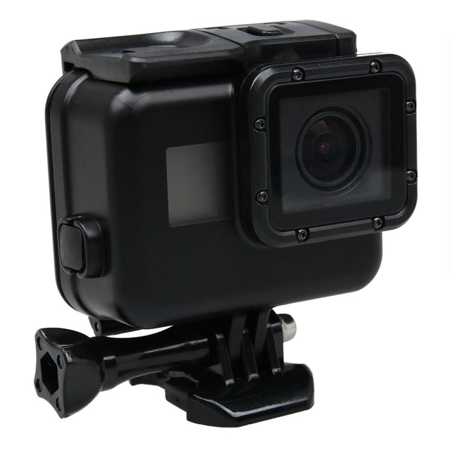 2 in 1 for GoPro HERO6 /5 Touch Screen Back Cover + 45m Water-resistant Housing Protective Case(Need to Disassemble Lens When Installed) with Buckle Basic Mount & Lead Screw(Black)