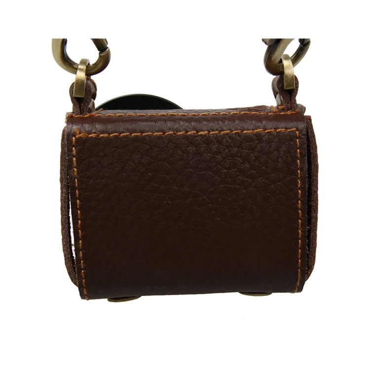 For GoPro HERO4 Litchi Texture Genuine Leather Protective Case with Sling(Brown) - Leather Cases by PMC TechLife | Online Shopping South Africa | PMC TechLife | Buy Now Pay Later Mobicred