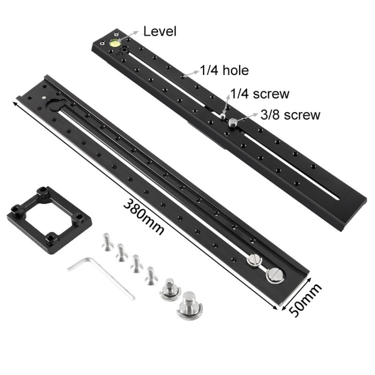 BEXIN VR-380L 380mm Length Aluminum Alloy Extended Quick Release Plate for Manfrotto / Sachtler(Black) - free shipping - PMC Jewellery - Order now!