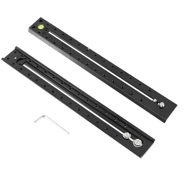 BEXIN B380-50 380mm Length Aluminum Alloy Extended Quick Release Plate for Manfrotto / Sachtler (Black)