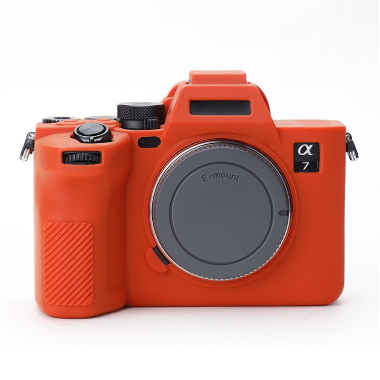 Soft Silicone Protective Case for Sony A7 IV (Orange) - Protective Case by PMC TechLife | Online Shopping South Africa | PMC TechLife | Buy Now Pay Later Mobicred
