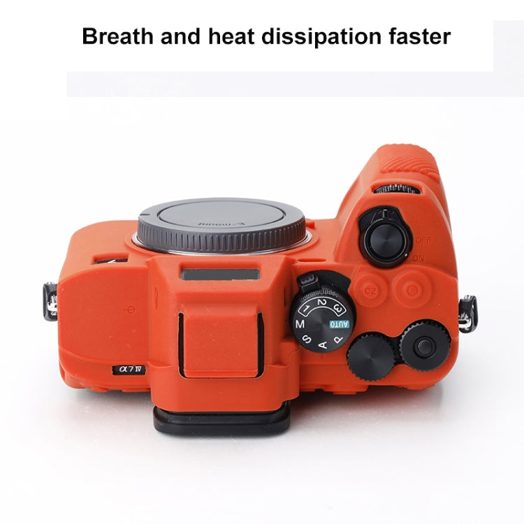 Soft Silicone Protective Case for Sony A7 IV (Orange) - Protective Case by PMC TechLife | Online Shopping South Africa | PMC TechLife | Buy Now Pay Later Mobicred