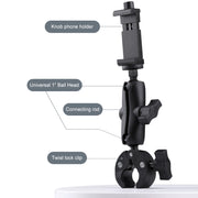 360 Rotation Adjustable Action Camera Bike Motorcycle Handlebar Holder(Black)