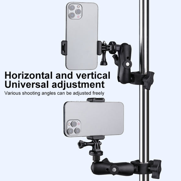 360 Rotation Adjustable Action Camera Bike Motorcycle Handlebar Holder(Black)