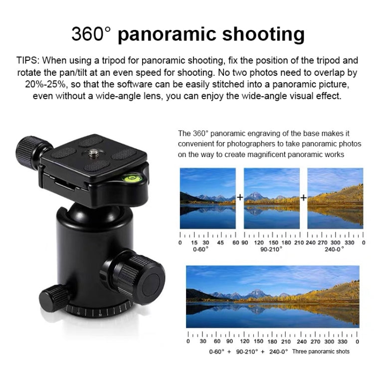 TRIOPO D-2A 360 Degree Rotation Aluminum Alloy Tripod 36mm Ball Head with Quick Release Plate - free shipping - PMC Jewellery - Order now!