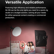 Godox SL100D 100W 5600K Daylight-balanced LED Light Studio Continuous Photo Video Light(UK Plug)