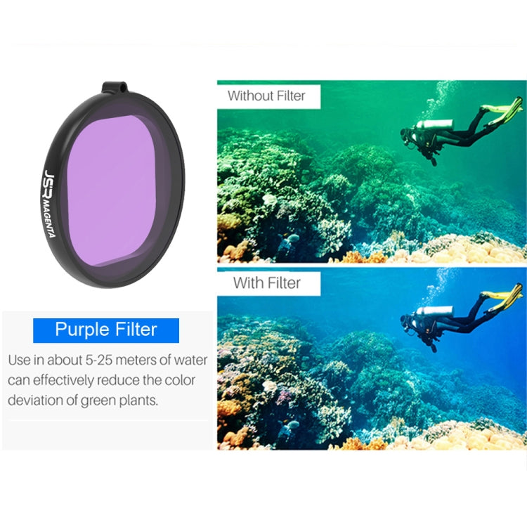 JSR Round Housing Diving 6 in 1 UV + CPL + 16X Macro + Red + Yellow + Purple Lens Filter for GoPro HERO8 Black - free shipping - PMC TechLife - Order now!
