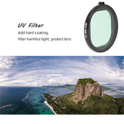 JSR Round Housing Diving 6 in 1 UV + CPL + 16X Macro + Red + Yellow + Purple Lens Filter for GoPro HERO8 Black