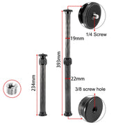 BEXIN P222C 234mm-393mm Tripod Extension Pole Carbon Fiber Center Column Tripod Extender(Black)
