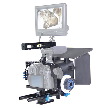 YELANGU YLG1105A Handle Video Camera Cage Stabilizer Kit with Matte Box & Follow Focus for Panasonic Lumix DMC-GH4 & G7 / Sony A7 & A7S & A7R & A7RII & A7SII - free shipping - PMC Jewellery - Order now!