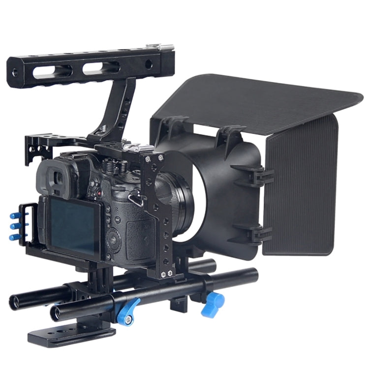 YELANGU YLG1105A Handle Video Camera Cage Stabilizer Kit with Matte Box & Follow Focus for Panasonic Lumix DMC-GH4 & G7 / Sony A7 & A7S & A7R & A7RII & A7SII - free shipping - PMC Jewellery - Order now!