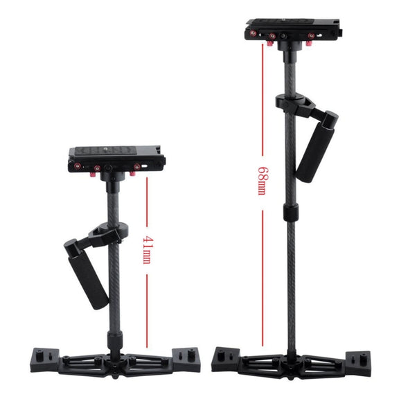 YELANGU YLG0107K 40-67cm Aviation  Aluminum + Carbon Fiber Professional Steadicam Handheld Stabilizer for DSLR Camera DV