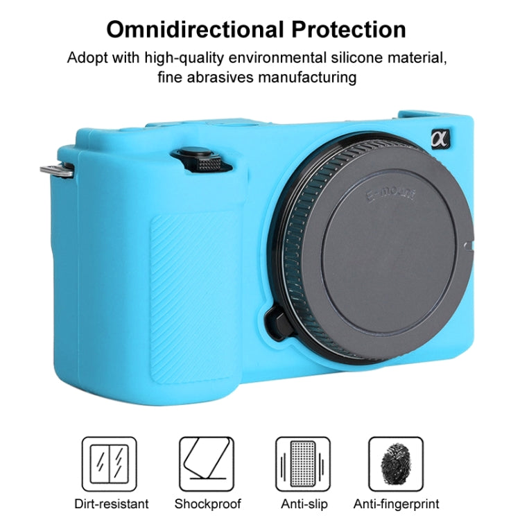 For Sony ZV-E10 Soft Silicone Protective Case (Blue)