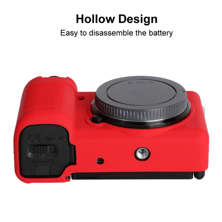 For Sony ZV-E10 Soft Silicone Protective Case (Red) - Protective Case by PMC TechLife | Online Shopping South Africa | PMC TechLife