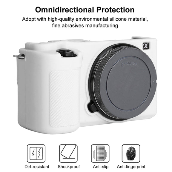 For Sony ZV-E10 Soft Silicone Protective Case (White)