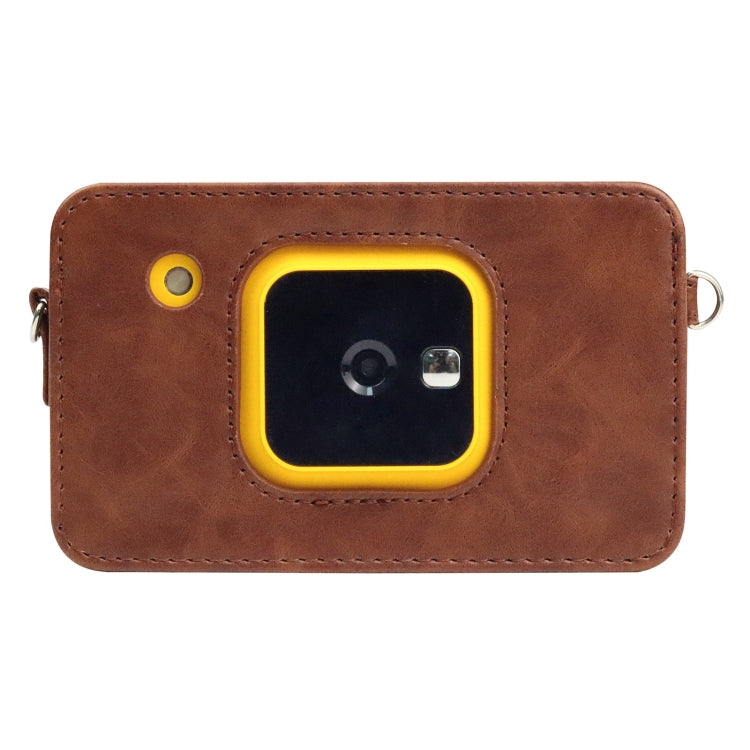For Kodak Mini Shot2 C210 instax Full Body Camera PU Leather Case Bag with Strap(Brown) - free shipping - PMC TechLife - Order now!