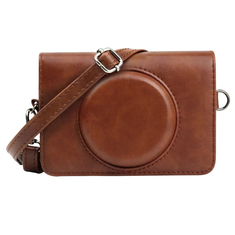 For Kodak Mini Shot2 Retro / C210R instax Full Body Camera PU Leather Case Bag with Strap (Brown) - Leather Bag by PMC TechLife | Online Shopping South Africa | PMC TechLife | Buy Now Pay Later Mobicred