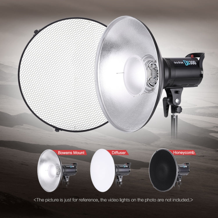 Godox RS42CM 42cm Studio White Beauty Dish Reflector Bowens Mount Diffuser - free shipping - PMC Jewellery - Order now!