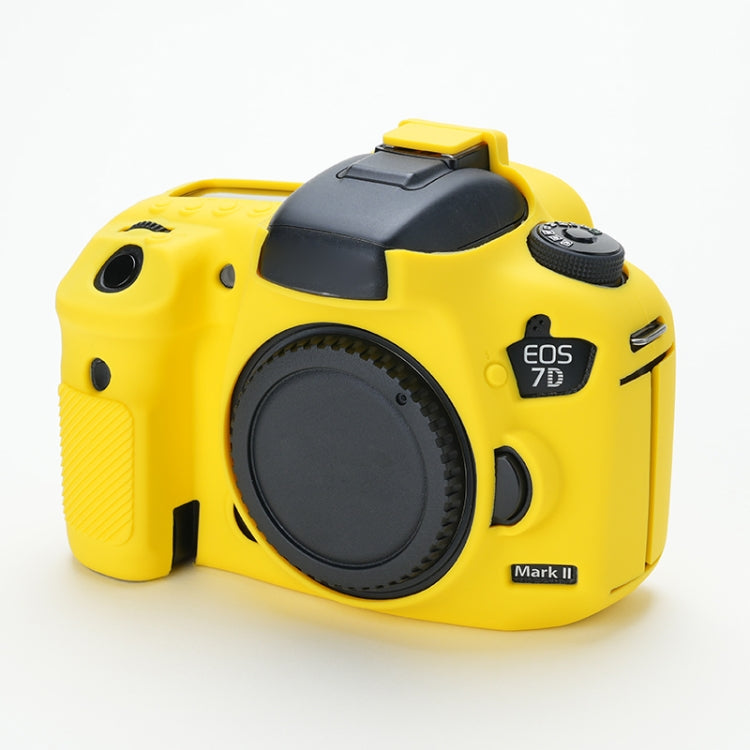 For Canon EOS 7D Mark II Soft Silicone Protective Case (Yellow) - Protective Case by PMC TechLife | Online Shopping South Africa | PMC TechLife | Buy Now Pay Later Mobicred