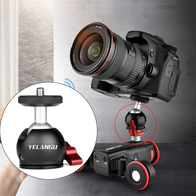 YELANGU 360 Degree Panoramic Metal Tripod Ball Head Adapter for Dolly Car (Black) - Tripod Heads by YELANGU | Online Shopping South Africa | PMC Jewellery | Buy Now Pay Later Mobicred