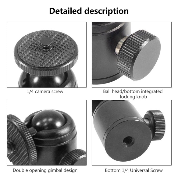 BEXIN K18A Mini 360 Degree Rotation Panoramic Metal Ball Head