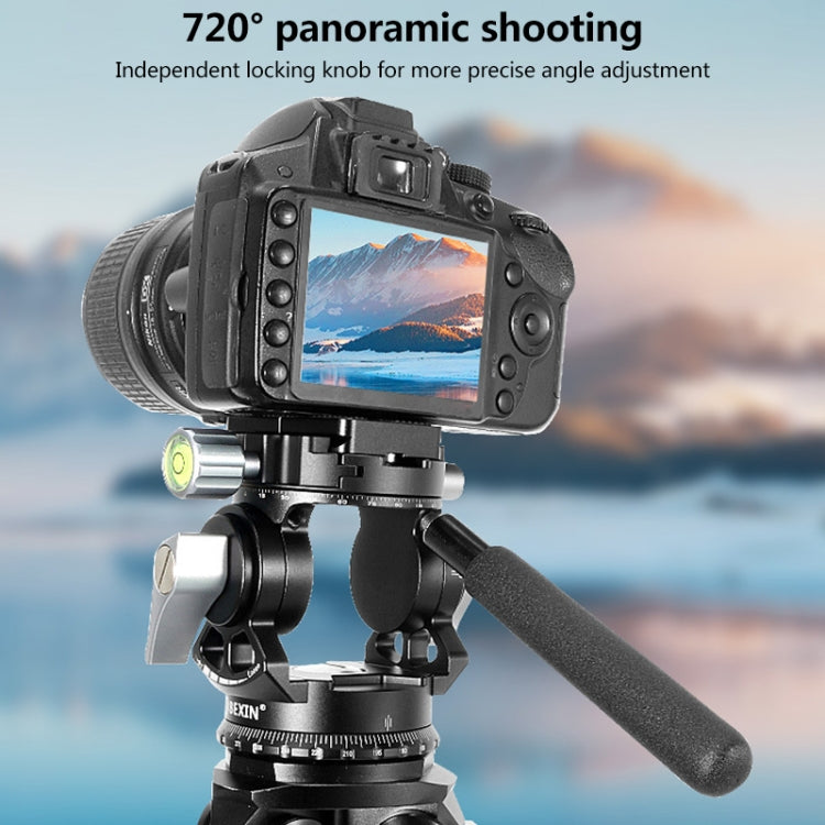 BEXIN DT-03S/S 360 Degree Panorama Heavy Duty Tripod Action Fluid Drag Head with Quick Release Plate