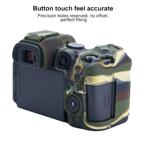 For Canon EOS R7 Soft Silicone Protective Case (Camouflage)