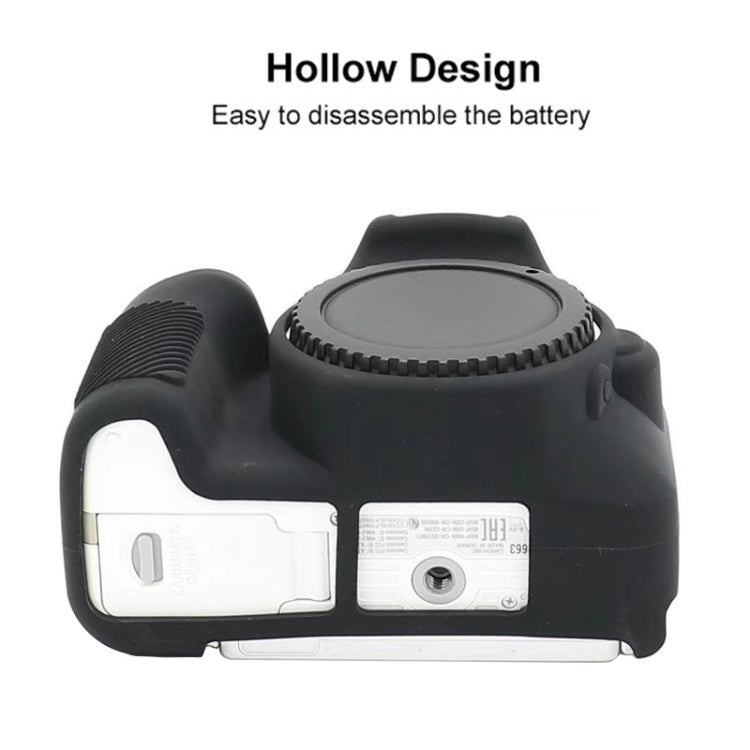 For Canon EOS 250D Soft Silicone Protective Case (Blue) - Protective Case by PMC TechLife | Online Shopping South Africa | PMC TechLife | Buy Now Pay Later Mobicred