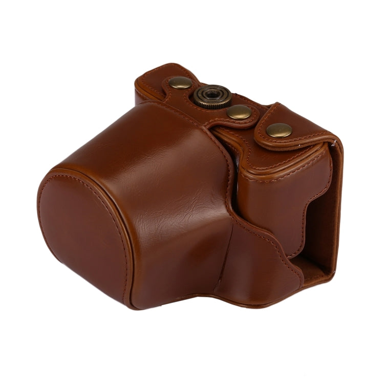 Full Body Camera PU Leather Case Bag with Strap for Canon EOS M6 (Brown) - free shipping - PMC TechLife - Order now!