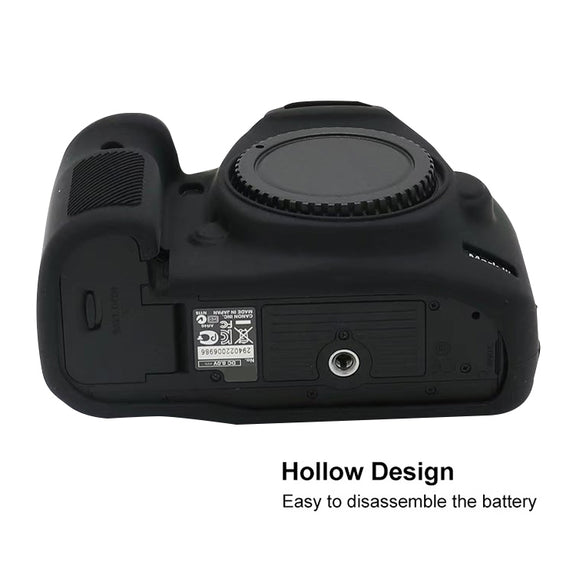 For Canon EOS 5DS Soft Silicone Protective Case (Black)