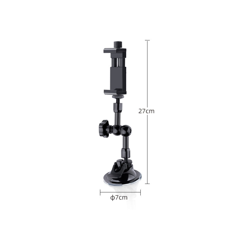 27cm Single Suction Cup Articulating Friction Magic Arm Phone Clamp Mount (Black) - Holder by PMC TechLife | Online Shopping South Africa | PMC TechLife | Buy Now Pay Later Mobicred