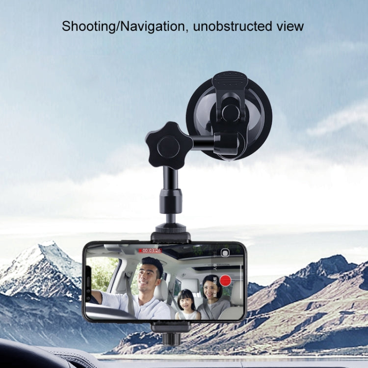 37cm Single Suction Cup Articulating Friction Magic Arm Phone Clamp Mount(Black) - Holder by PMC TechLife | Online Shopping South Africa | PMC TechLife | Buy Now Pay Later Mobicred