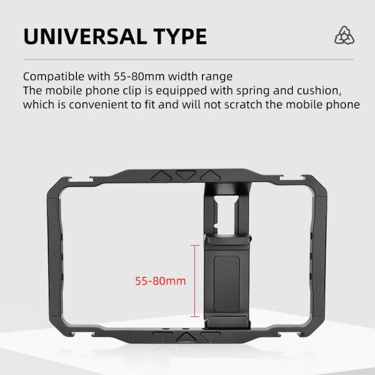 YELANGU LW-B01-1 Vlogging Live Broadcast Smartphone Video Rig Metal Cage (Black) - free shipping - PMC TechLife - Order now!