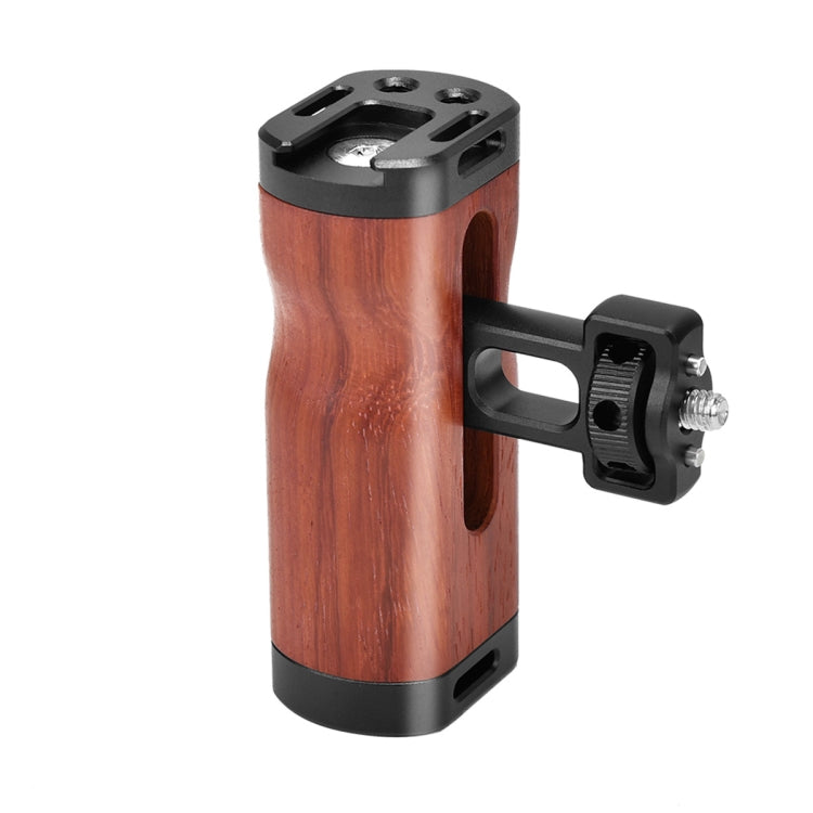 YELANGU LW-B01-2 Side Wooden Handle Handgrip with Cold Shoe for LW-B01 Camera Cage - Camera Stabilizer by YELANGU | Online Shopping South Africa | PMC TechLife | Buy Now Pay Later Mobicred