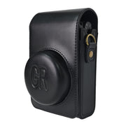 Full Body Camera PU Leather Case Bag with Strap for Ricoh GR / GRII / GRIII, Casio ZR1200 / ZR1500/ ZR2000/ ZR3500, ZR3600 / ZR3700 / ZR5500 (Black)