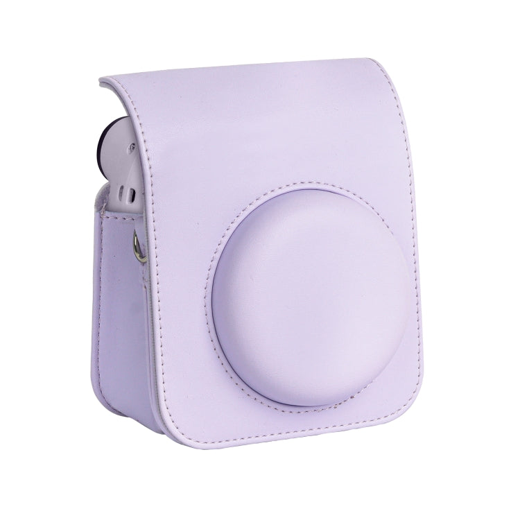 For FUJIFILM instax mini 12 Full Body Leather Case Camera Bag with Strap (Purple) - Leather Bag by PMC TechLife | Online Shopping South Africa | PMC TechLife | Buy Now Pay Later Mobicred