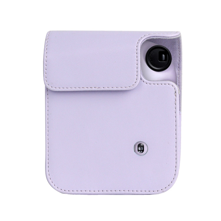 For FUJIFILM instax mini 12 Full Body Leather Case Camera Bag with Strap (Purple) - Leather Bag by PMC TechLife | Online Shopping South Africa | PMC TechLife | Buy Now Pay Later Mobicred
