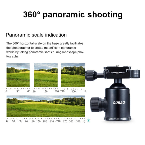 TRIOPO Oubao A-308S Adjustable Portable  Aluminum Alloy Tripod with Ball Head for SLR Camera