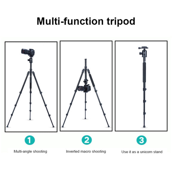 TRIOPO Oubao A-308S Adjustable Portable  Aluminum Alloy Tripod with Ball Head for SLR Camera