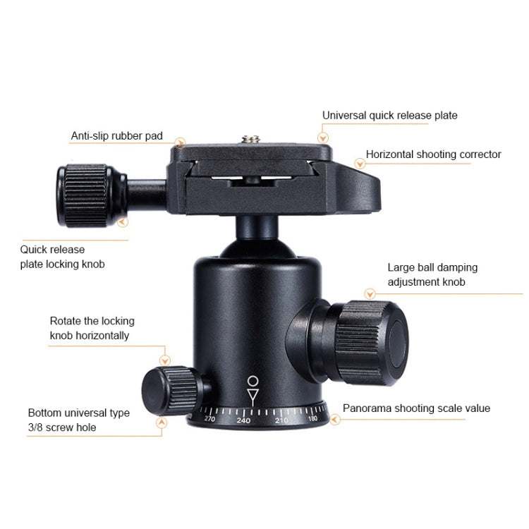 TRIOPO Oubao A-208S Adjustable Portable  Aluminum Alloy Tripod with Ball Head for SLR Camera - free shipping - PMC TechLife - Order now!