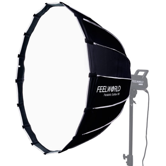 FEELWORLD FSP90 90cm Parabolic Softbox Quick Release Diffuser with Bowens Mount (Black) - free shipping - PMC Jewellery - Order now!