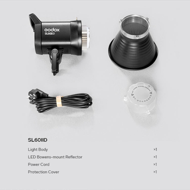 Godox SL60IID 70W 5600K Daylight Balanced LED Video Light (UK Plug)