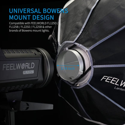 FEELWORLD FSL65 65cm Lantern Softbox Quick Release Diffuser with Bowens Mount - free shipping - PMC Jewellery - Order now!