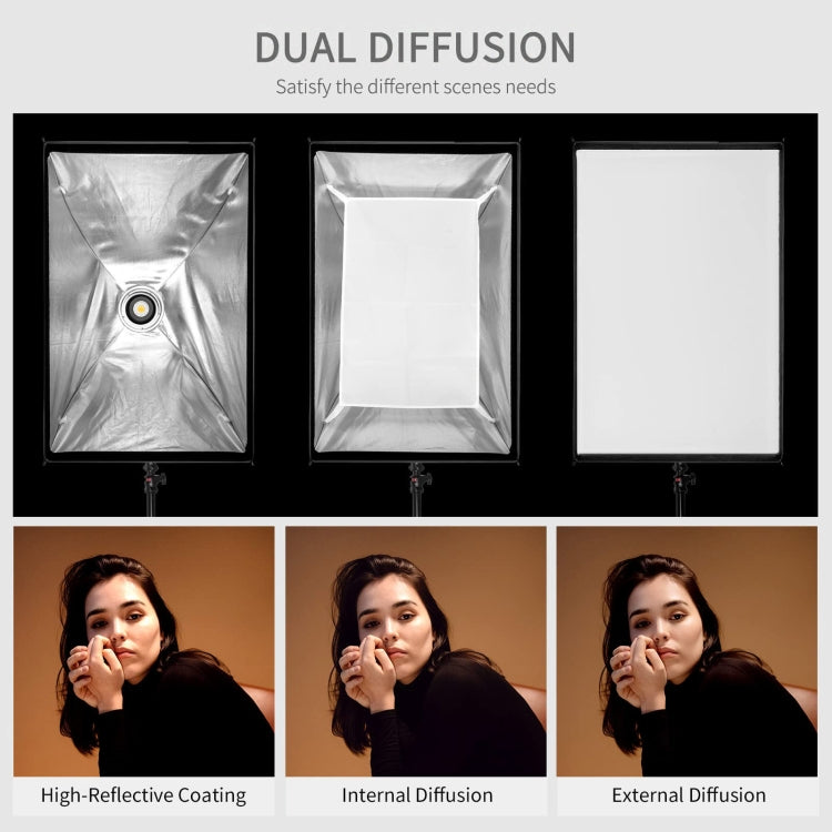 FEELWORLD FSR90 60x90cm Rectangular Softbox Quick Release Bowens Mount Diffuser - free shipping - PMC Jewellery - Order now!