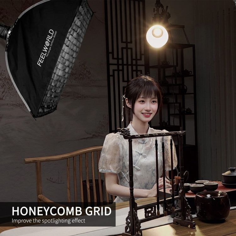 FEELWORLD FSR90 60x90cm Rectangular Softbox Quick Release Bowens Mount Diffuser - free shipping - PMC Jewellery - Order now!