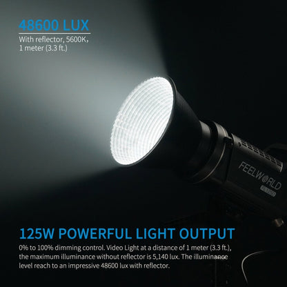 FEELWORLD FL125D 125W Daylight Point Source Video Light, Bluetooth APP Control(EU Plug) - free shipping - PMC Jewellery - Order now!
