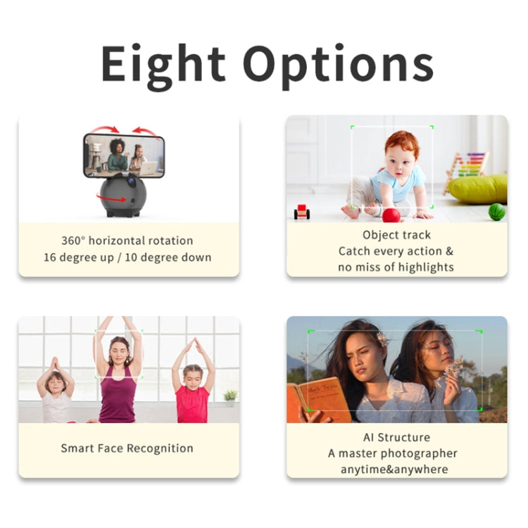 Q9 Al Gesture Recognition Two Axis Follow-up Cloud Platform(Dark Gray) - Tripod Heads by PMC TechLife | Online Shopping South Africa | PMC TechLife | Buy Now Pay Later Mobicred