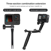Joint Aluminum Extension Arm Grip Extenter for GoPro, Insta360, DJI and Other Action Cameras, Length: 10.8cm